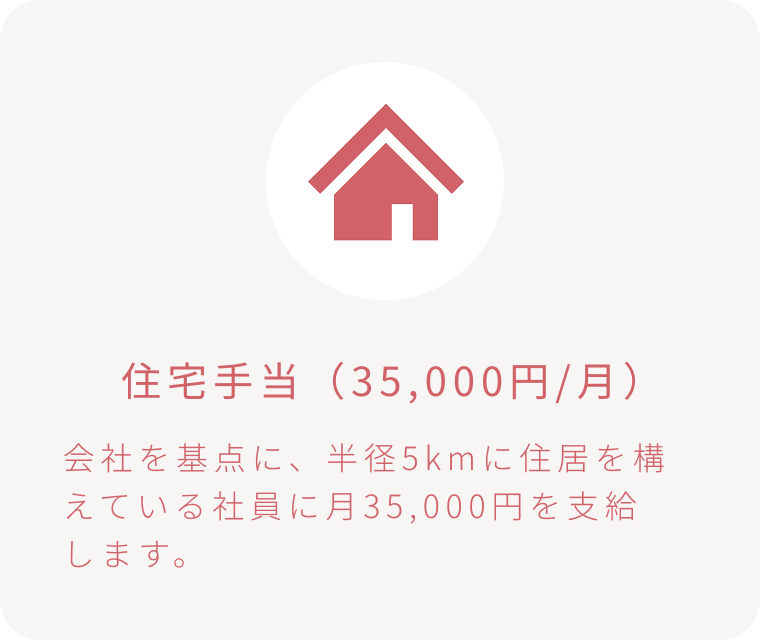 住宅手当（35,000円/月）